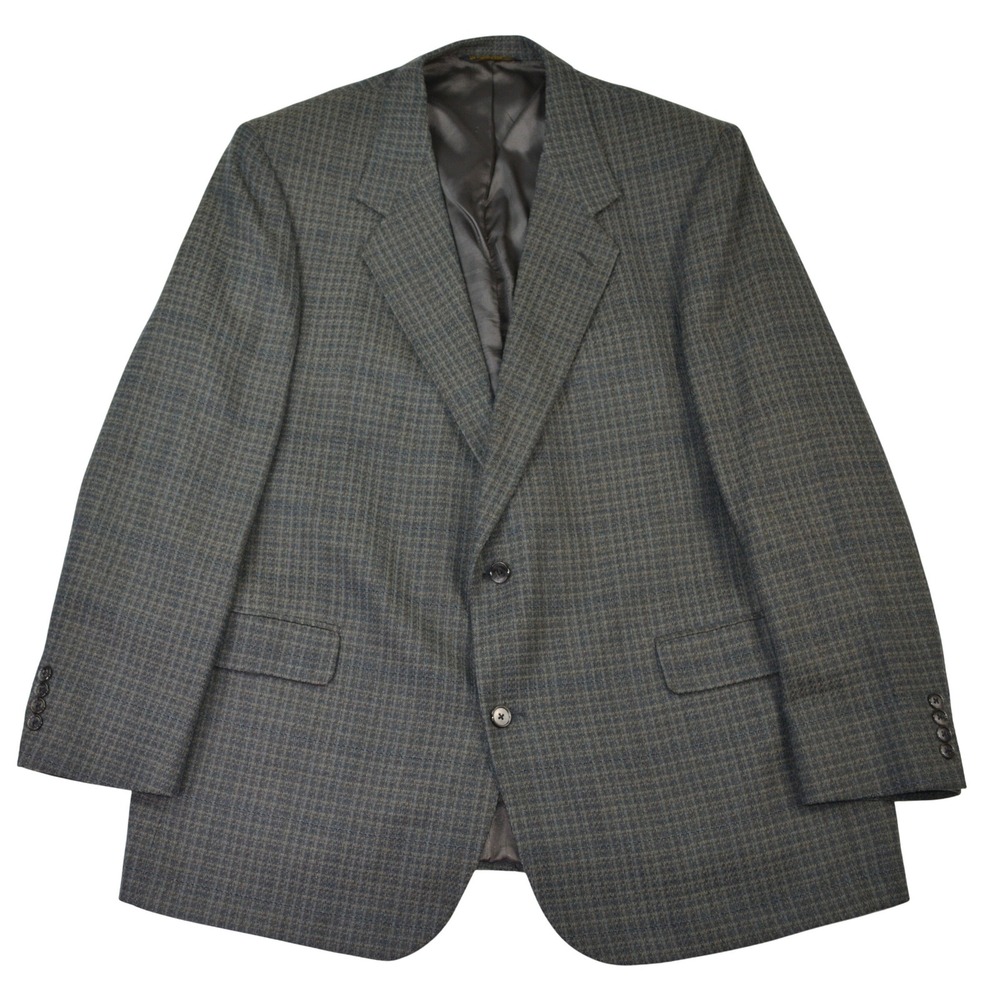 Vintage de MARLY Mens 48PL Plaid Wool Blend Blazer Jacket Sport Coat Made in USA